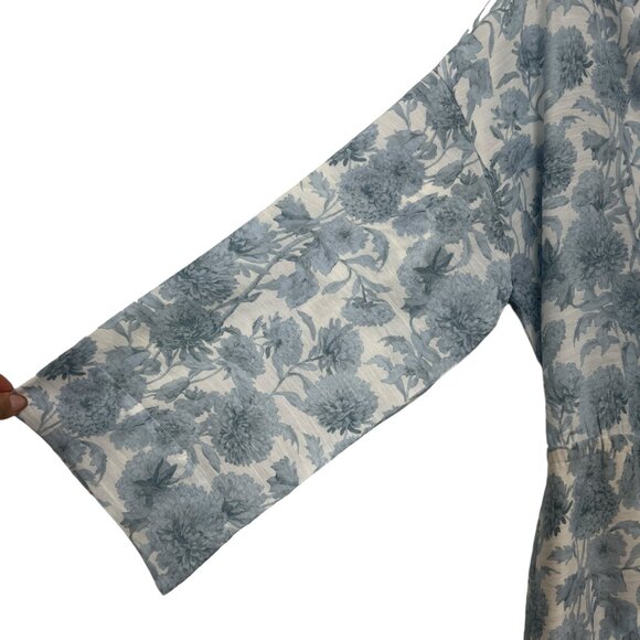 NWT Vince Dahlia floral print V neck high low women's midi dress size M - Picture 6 of 12